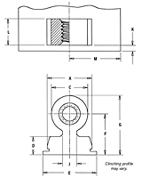 Steel Threaded Right Angle Fastener 2