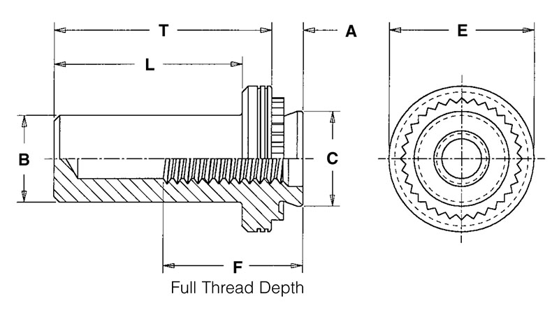 Self-Clinching Blind Fasteners - Types B, BS - Unified On Zygology